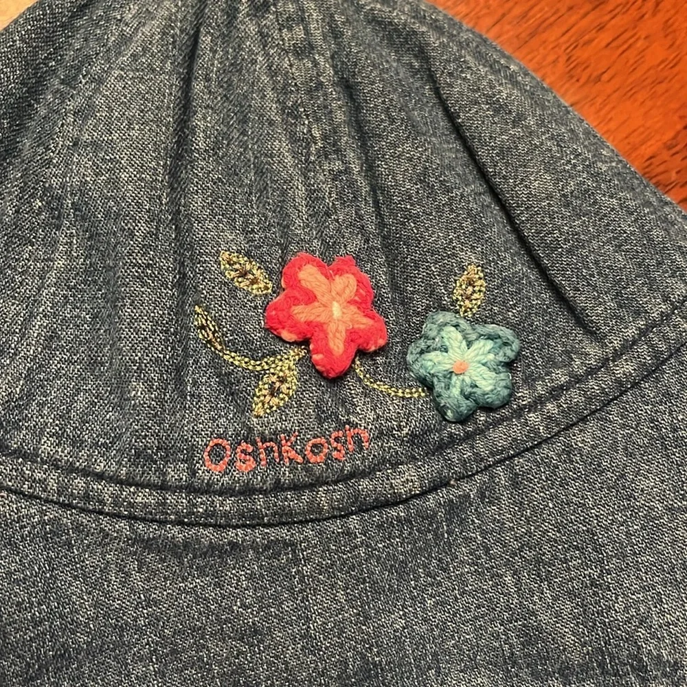 OshKosh Baby Denim Embroidered Hat 12-24 mos
